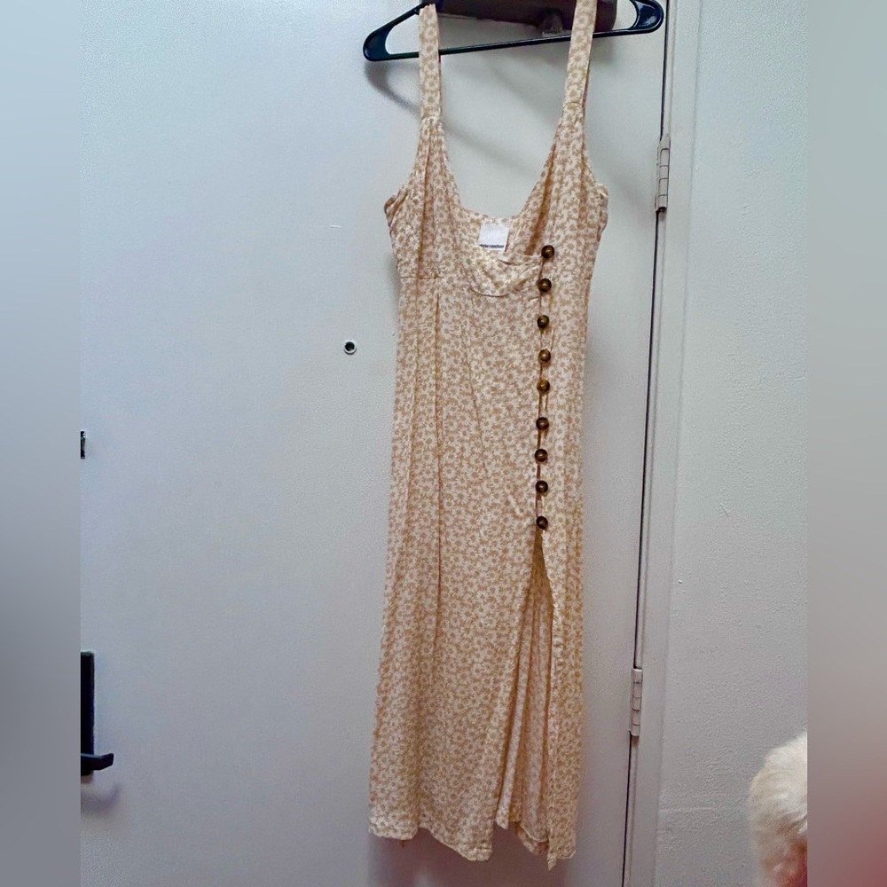 Skylar + Madison Cream Floral Button Maxi Dress